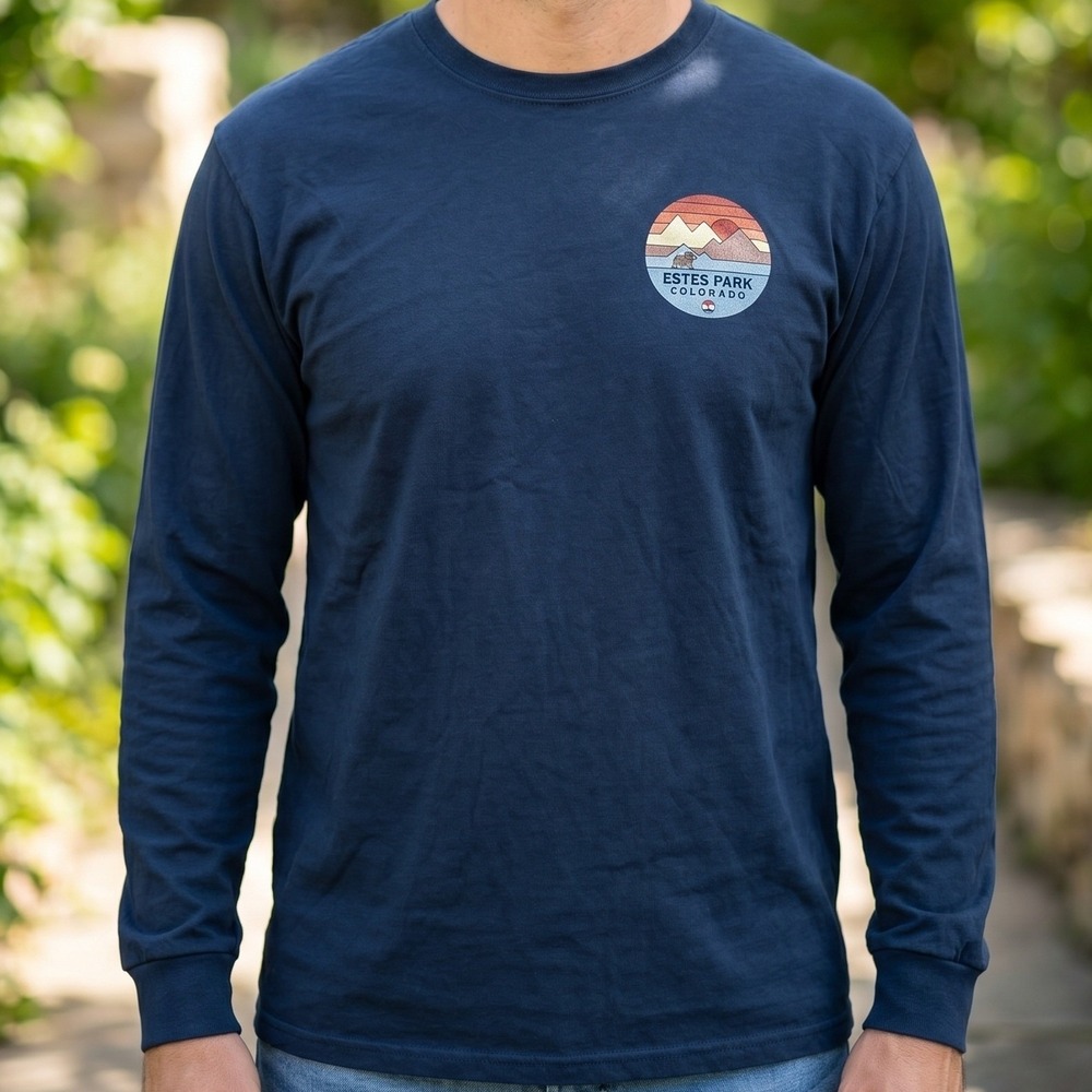 Blue 84 Rocky‎ Mountain National Park Long Sleeve Shirt Estes Park Colorado Navy